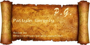Pattyán Gergely névjegykártya