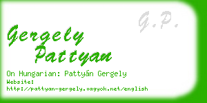 gergely pattyan business card
