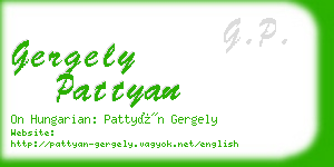 gergely pattyan business card